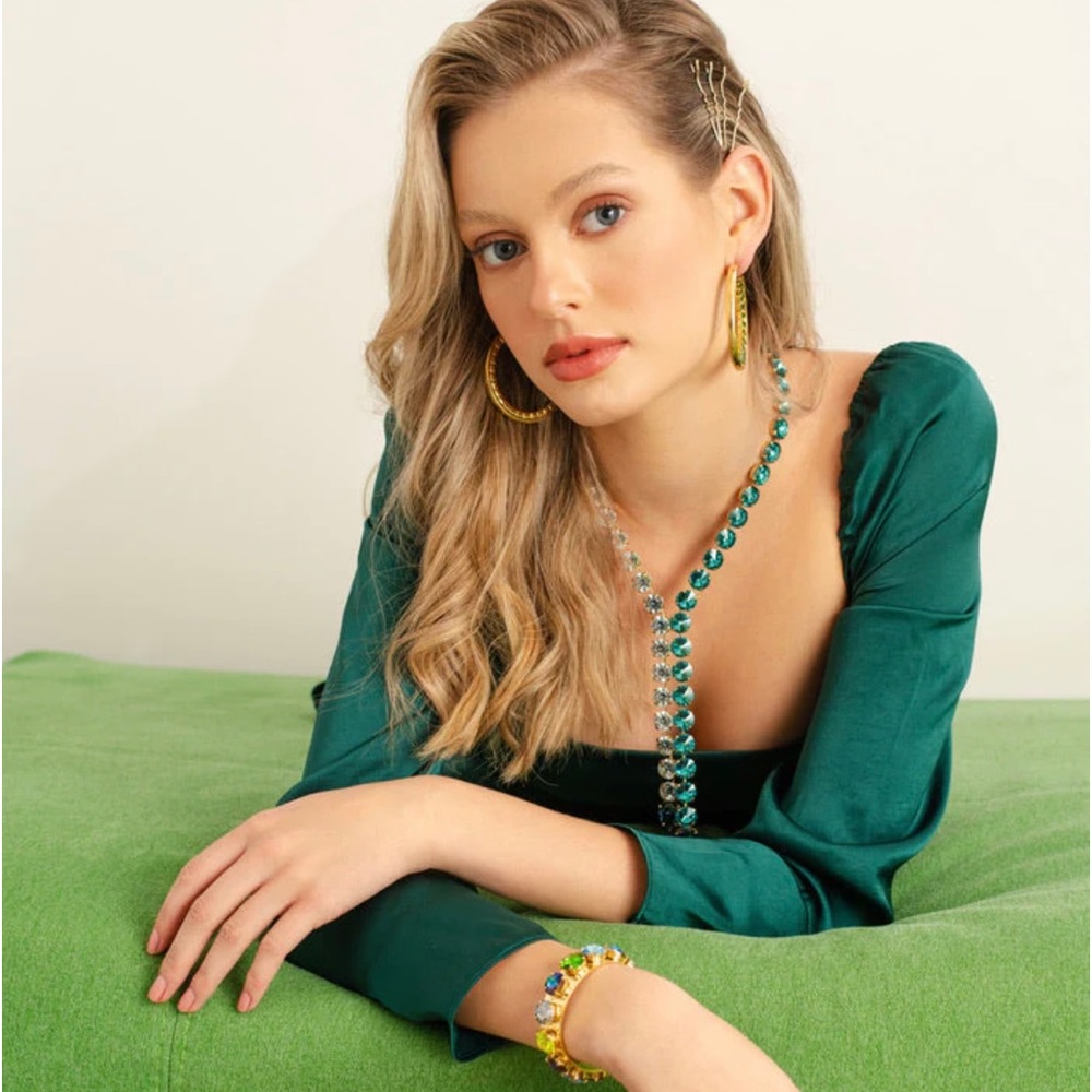 Split Necklace High Quality Crystal Necklace 2 To… - image 3